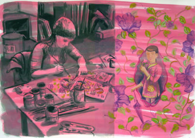 Tea Rose, 2008 40 x 60 inches (101.6 x 152.4 cm) watercolour and acrylic on waterford paper catalogue # 08c12