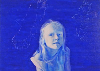 Susan G. Scott, Blue Girl, oil on canvas, 40 x 50 inches