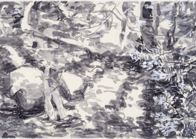 Stair Shadows, 2016, Aquarelle sur papier | Watercolour on paper, 25.4 x 38.1 cm / 10" x 15" catalogue # 17A32