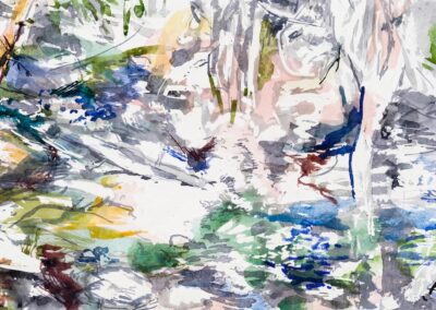 White River Study no. 70, 2017, watercolour on paper, 12 x 26 inches (30 x 66 cm) catalogue #17A70